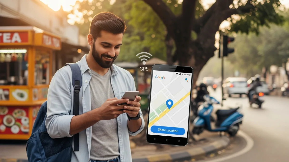 How to share location on Android
