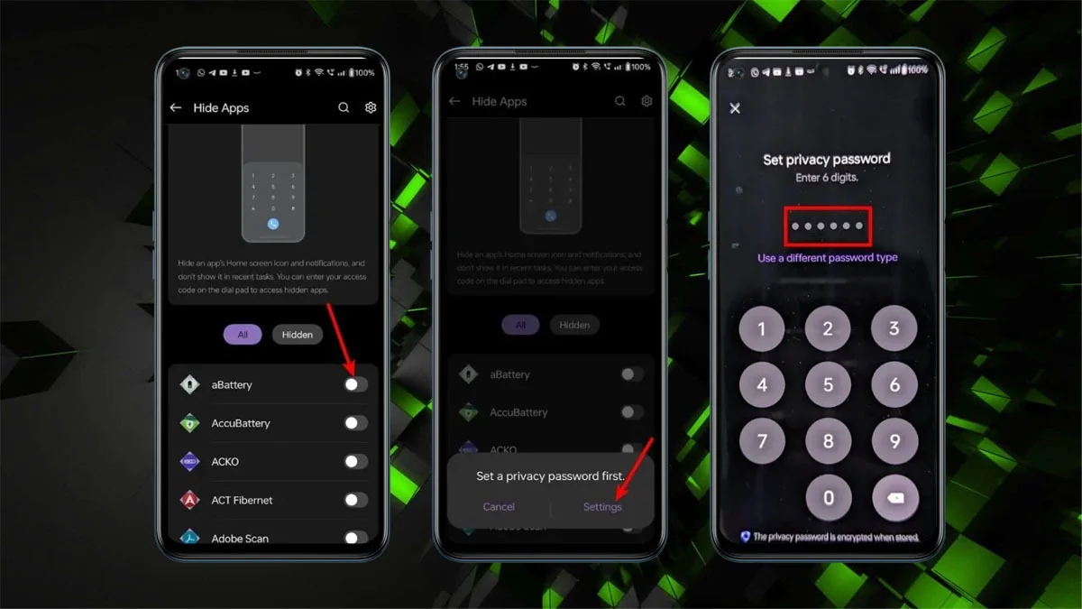 How To Hide Apps or Photos On Your OnePlus