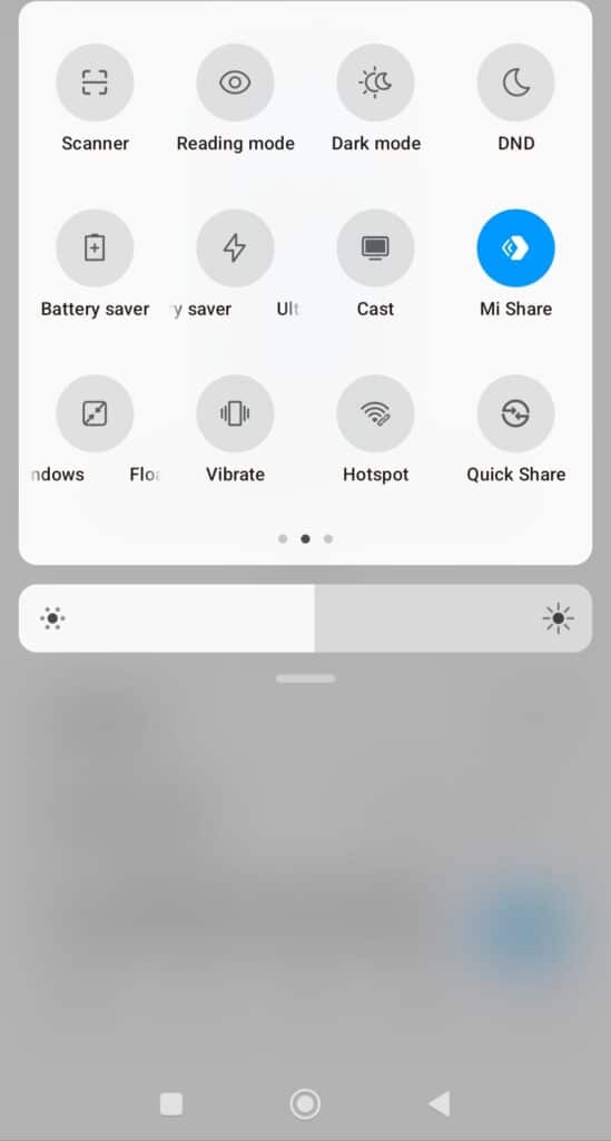 Mi Share in Xiaomi