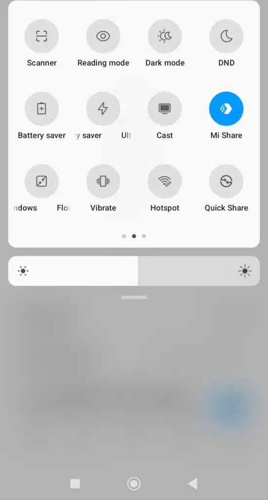 Mi Share in Xiaomi