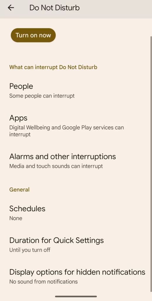 Schedule DND Mode In Xiaomi