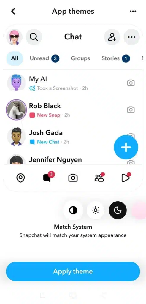Enable Dark Mode in Snapchat