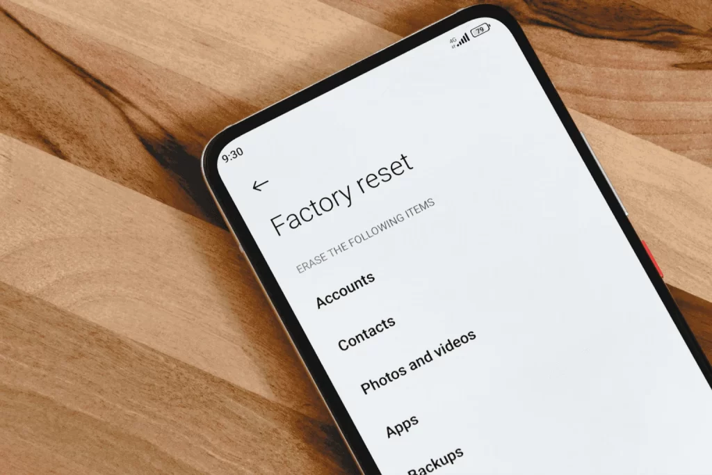 Restore Smartphone To Factory Settings