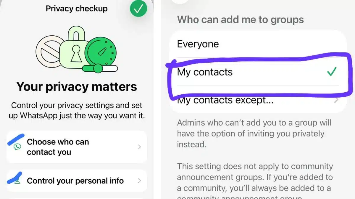 Chhose Who can Contact You