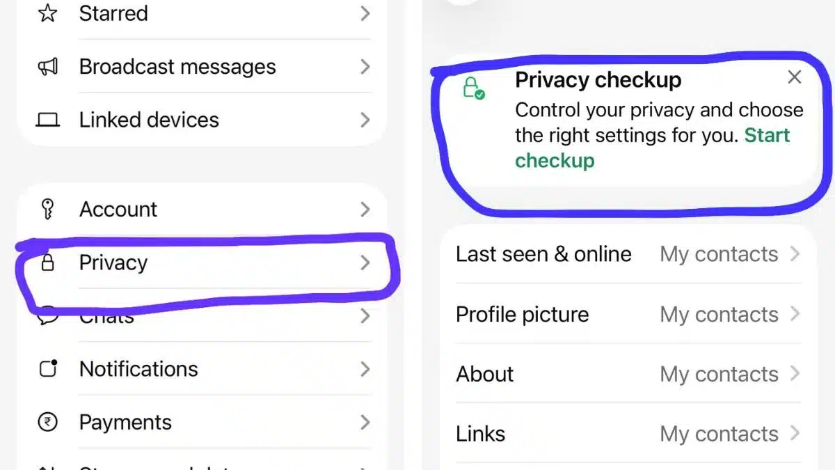 Select Privacy Checkup