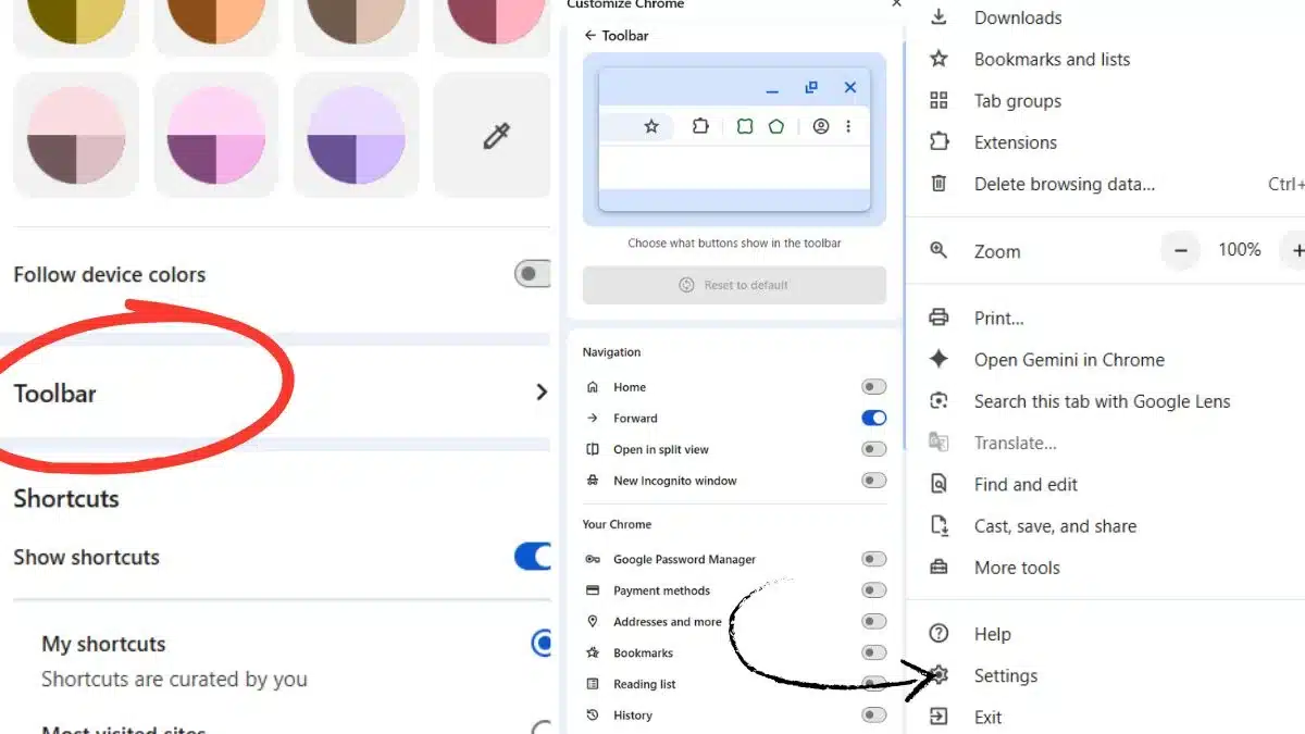 Customize Google Toolbar & settings