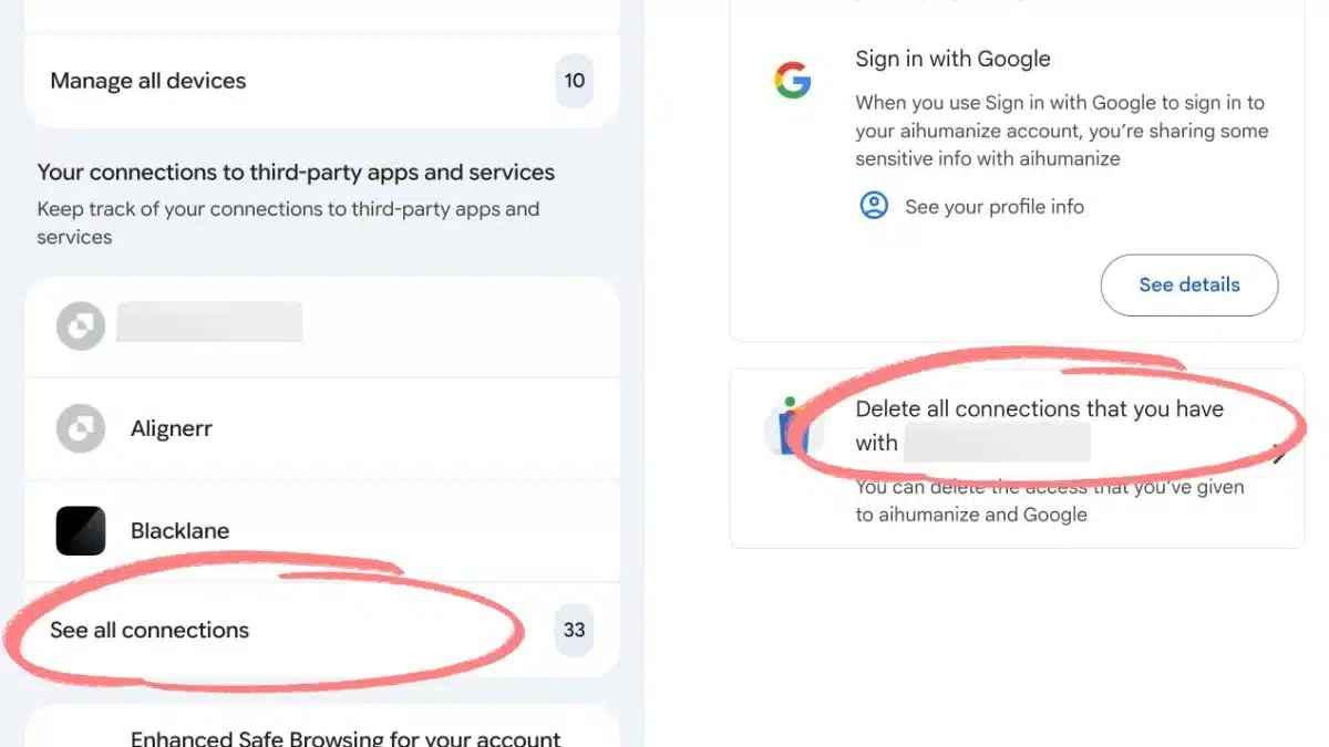 Remove access from unwanted sites