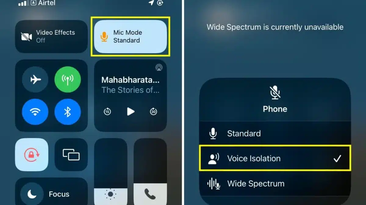 Voice Isolation (Mic Mode)