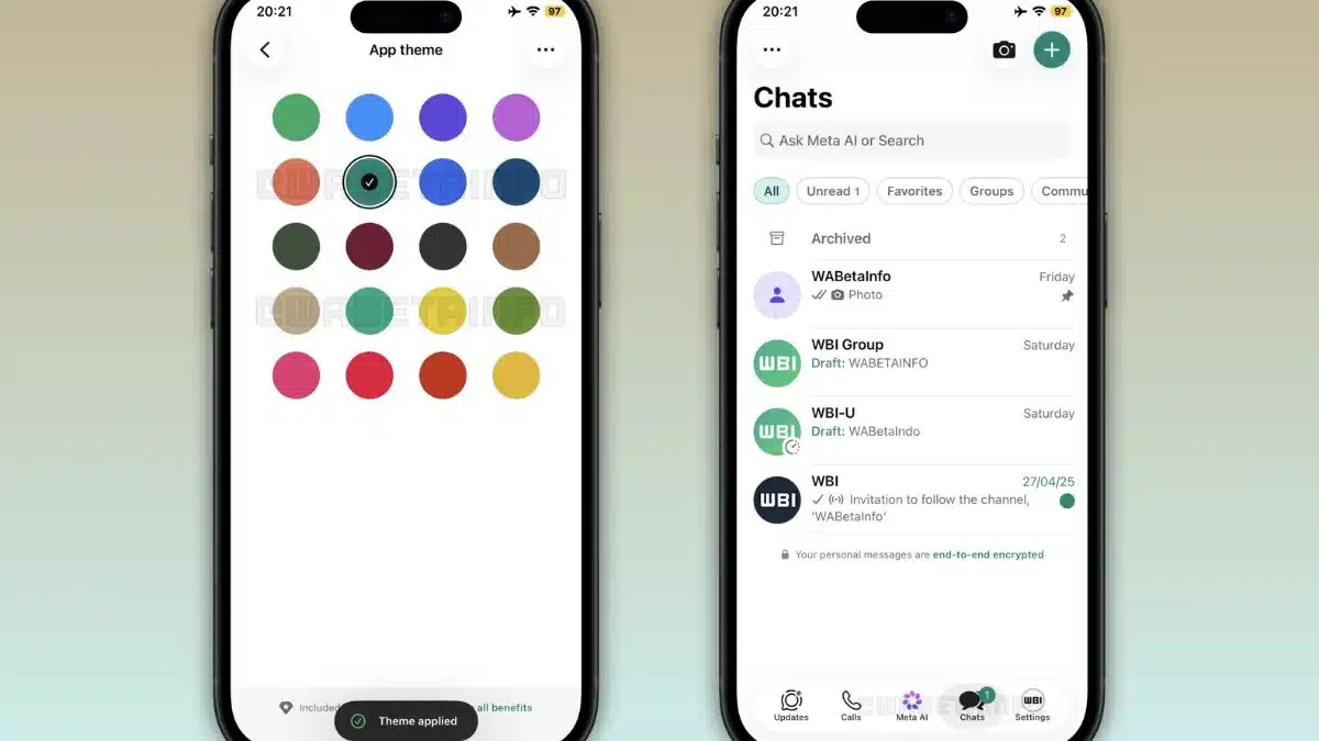 New WhatsApp theme