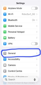 iPhone Settings Screen