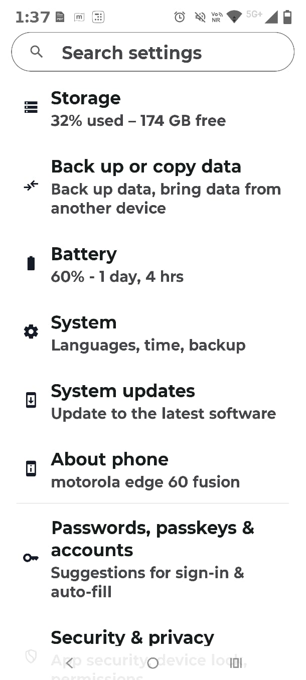 Accessing Android system settings for developer configurations