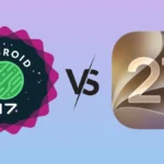 Android 17 vs iOS 27 comparison showing AI features and interface design