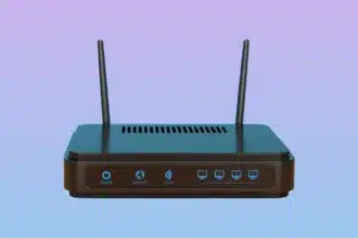 A modern Wi-Fi router setup showing how to choose the right Wi-Fi router for home networks.