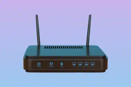 A modern Wi-Fi router setup showing how to choose the right Wi-Fi router for home networks.