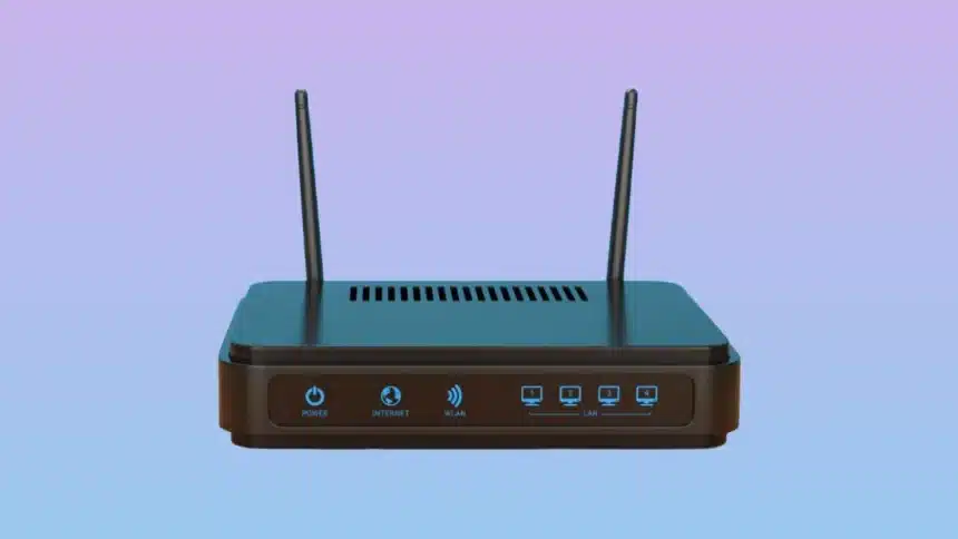 A modern Wi-Fi router setup showing how to choose the right Wi-Fi router for home networks.