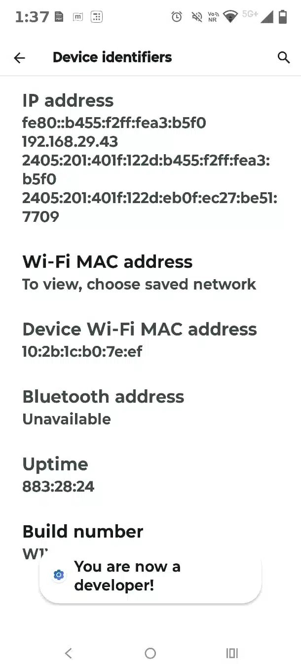 how to unlock developer options in android settings