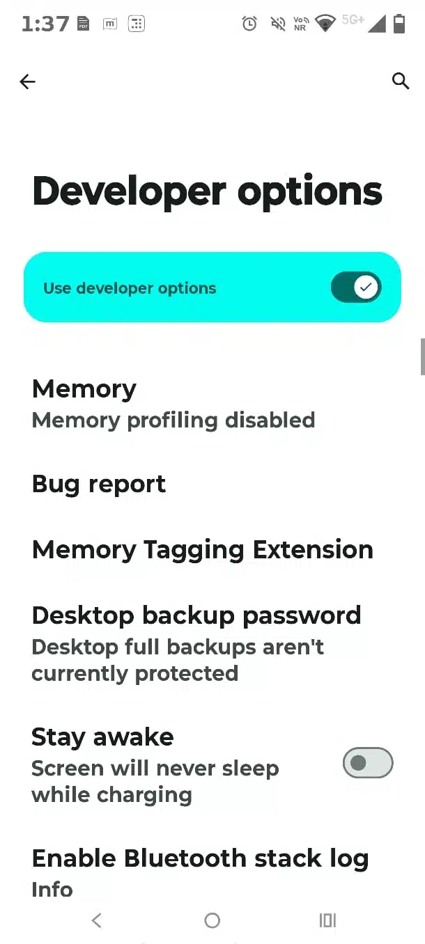how to unlock developer options in android settings