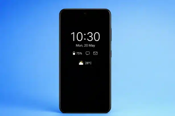 Always-On Display showing time and notifications on a smartphone