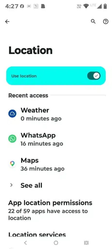 Google Account Privacy Settings Screenshot