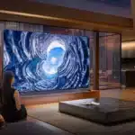 Large Hisense TV in a modern luxury living room | devicology.com