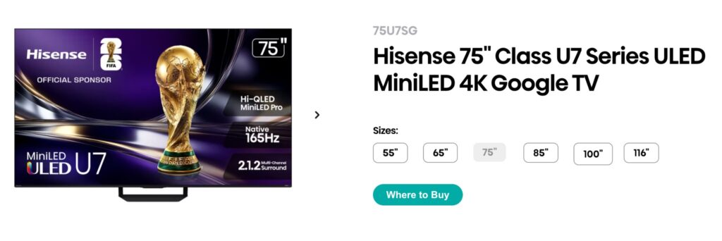Hisense U7 Series