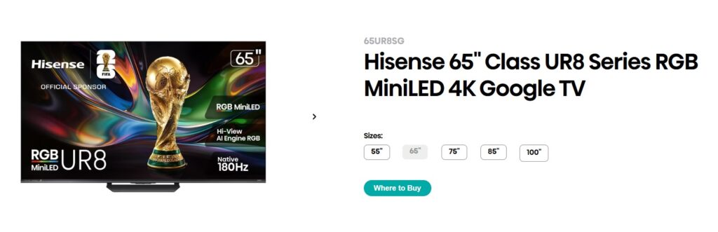 Hisense UR8 Series