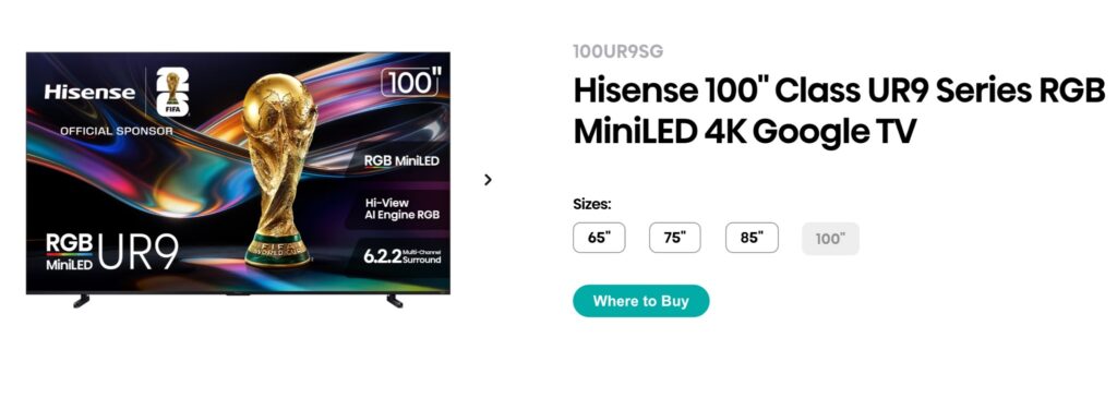 Hisense UR9 Series