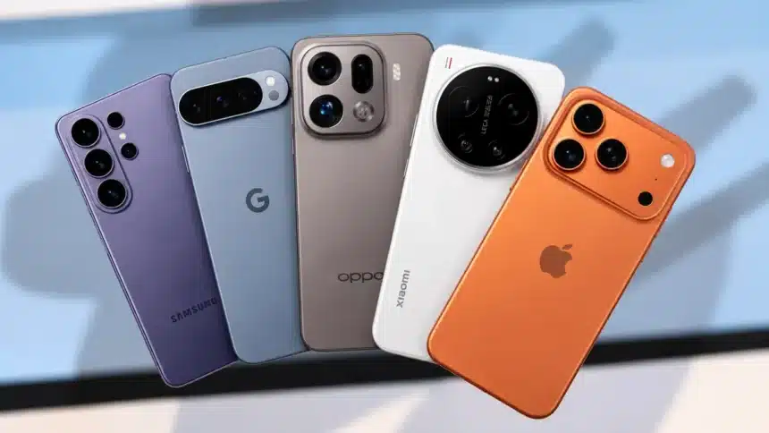 Five 2026 flagship phones compared for battery life, battery capacity, charging speed, and efficiency. Samsung Galaxy S26 Ultra, Google Pixel 10 Pro XL, Oppo Find X9 Pro, Xiaomi 17 Ultra and iPhone 17 Pro Max