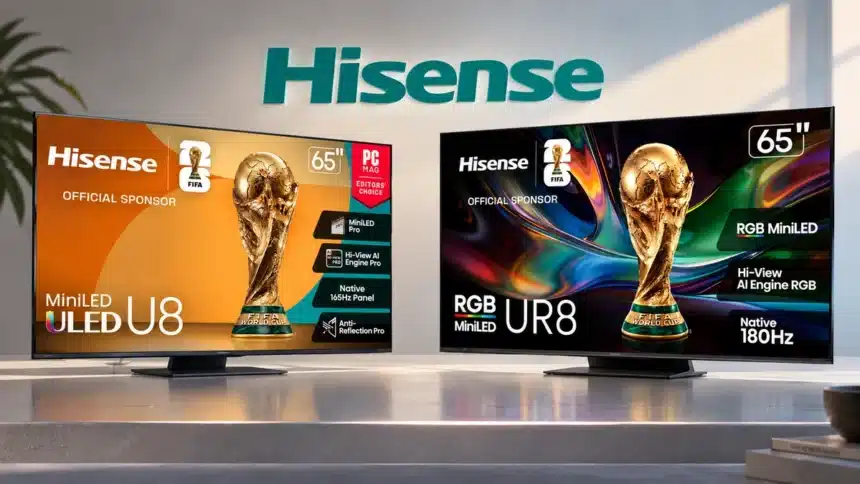 Hisense U8 Mini LED and UR8 RGB Mini LED TVs from the Hisense TV lineup