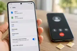 Mobile data working when calling from another SIM with automatic data switching enabled in dual SIM settings
