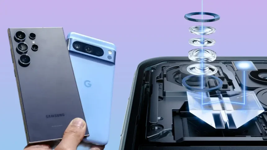 Periscope telephoto zoom camera technology inside a 2026 flagship smartphone