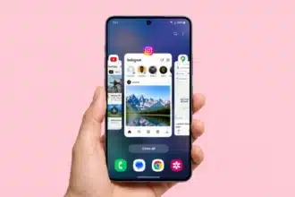 Android smartphone showing the recent apps screen with Instagram, YouTube and Google Maps