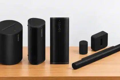 Sonos wireless speakers and soundbar showcasing the Sonos sound system ecosystem